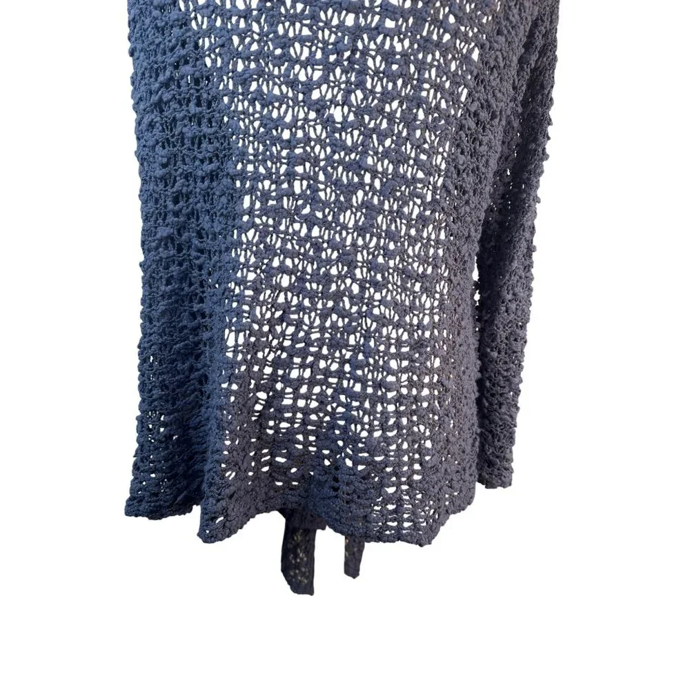 2/$30 Soft Surroundings L/XL Periwinkle Blue Open Weave Cardigan - Picture 14 of 16